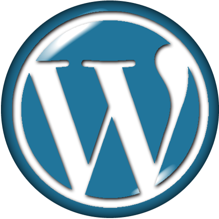 WordPress logo 缶バッジ風